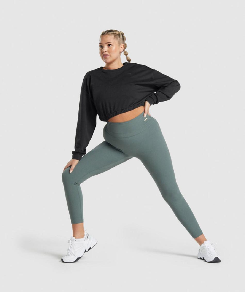 τρέξιμο με κουκούλα Gymshark Whitney Cropped Pullover γυναικεια μαυρα | GR_XC2380