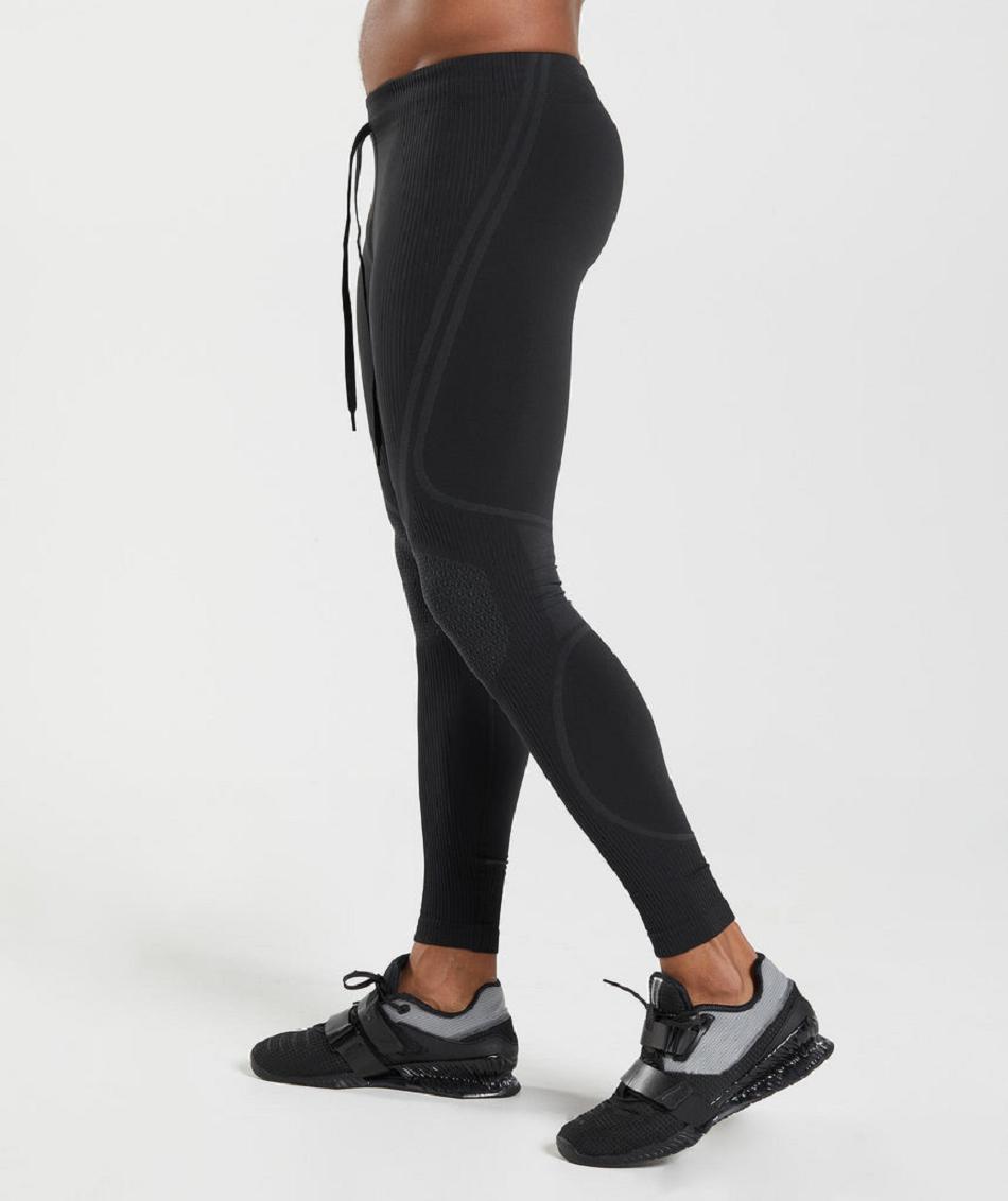 παντελονι jogger Gymshark 315 Seamless ανδρικα μαυρα γκρι | GR_TA7638
