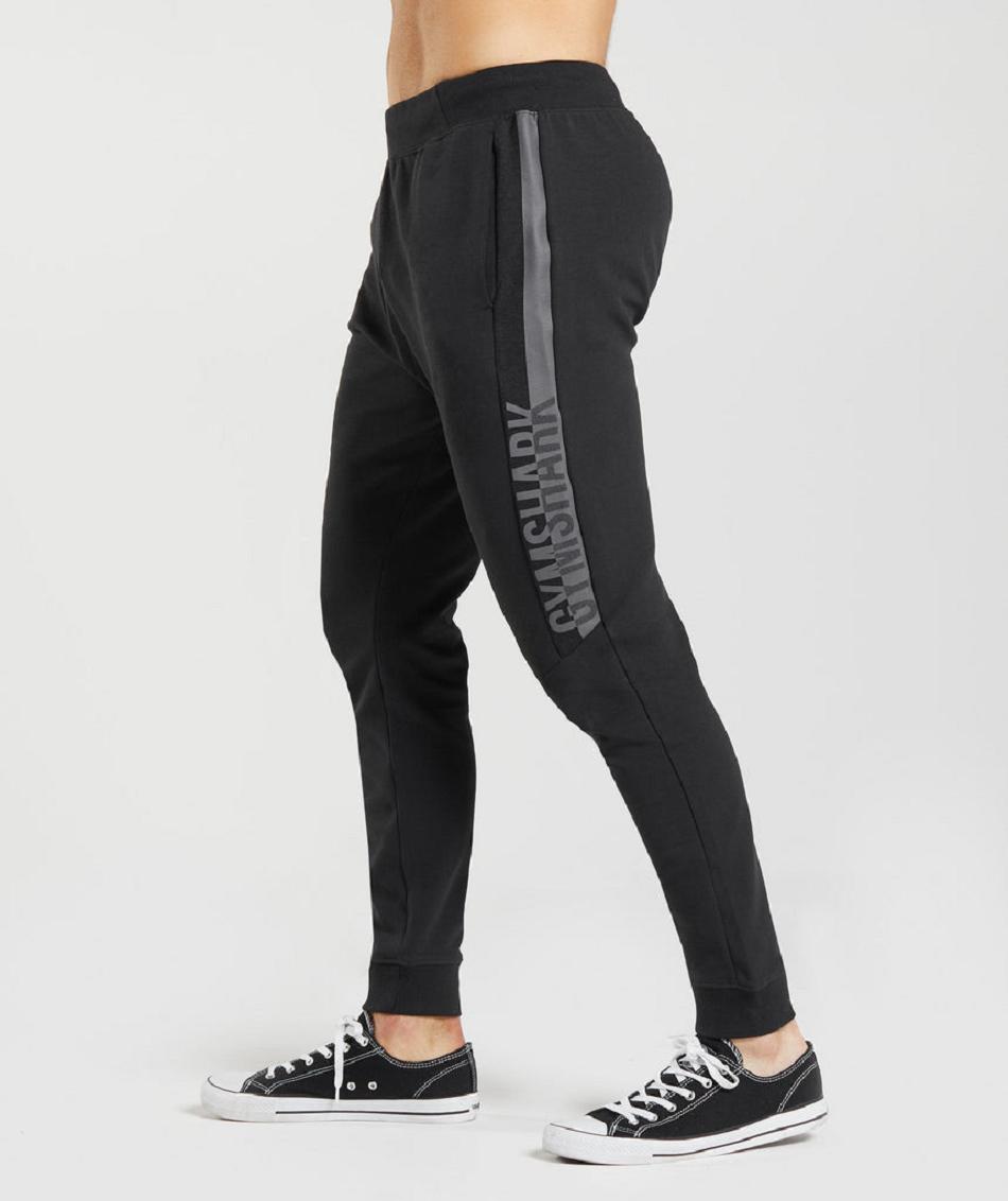 παντελονι jogger Gymshark Bold React ανδρικα μαυρα | GR_YJ2933