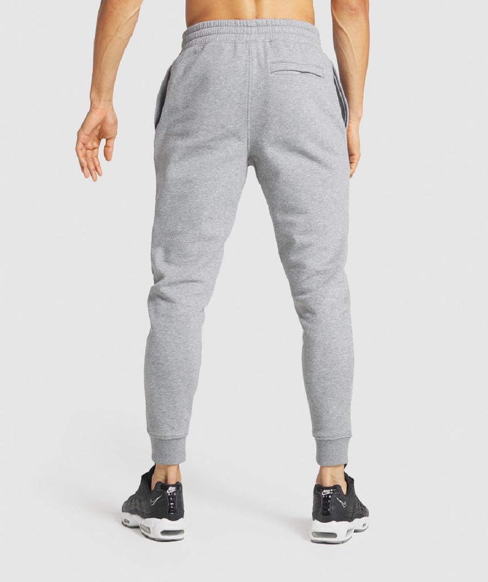παντελονι jogger Gymshark Crest ανδρικα γκρι | GR_AZ7043