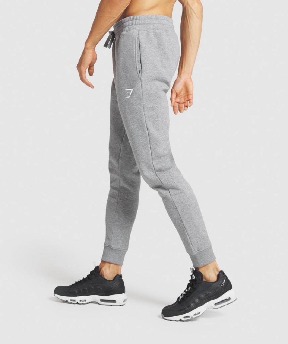 παντελονι jogger Gymshark Crest ανδρικα γκρι | GR_AZ7043
