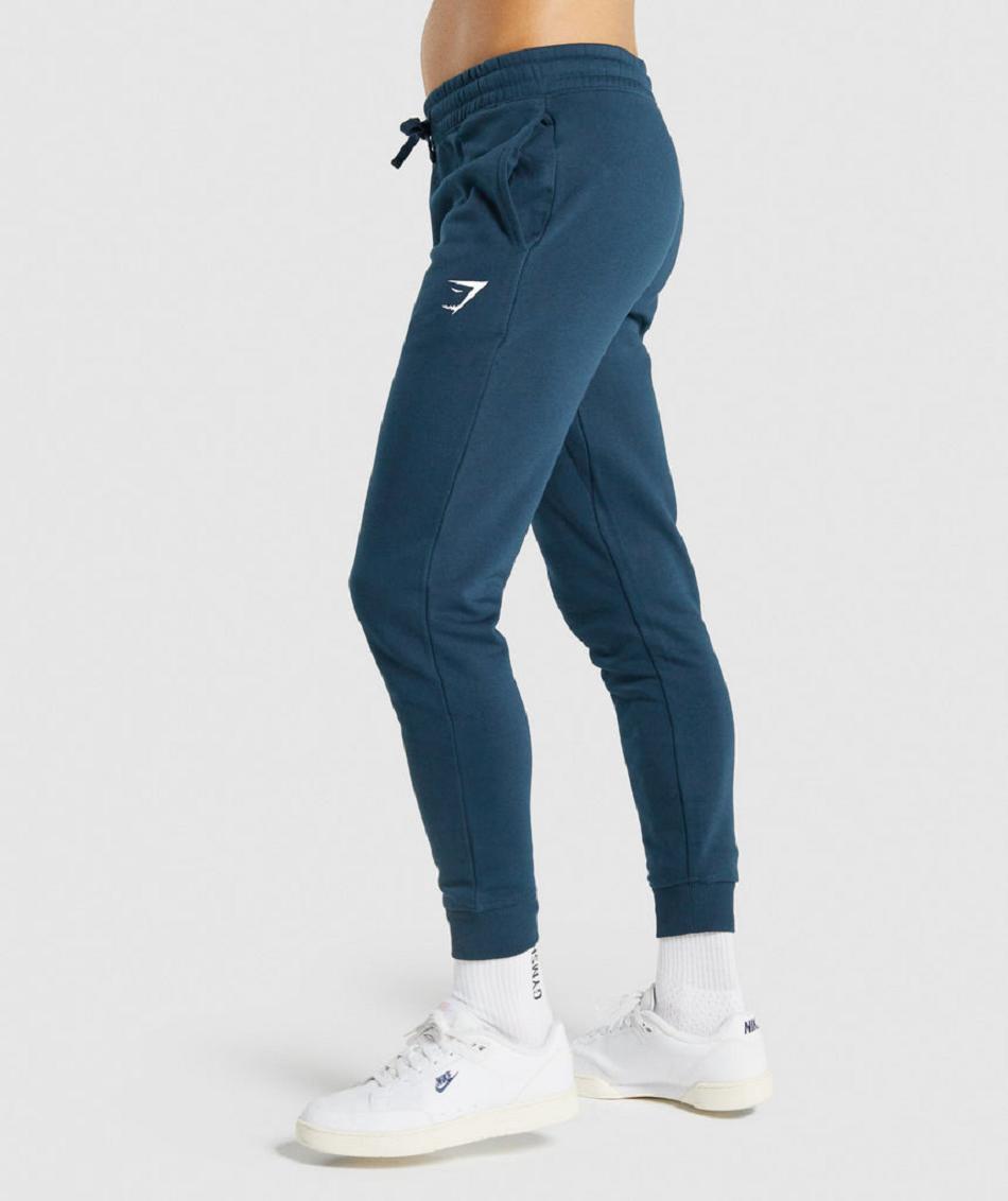 παντελονι jogger Gymshark Crest ανδρικα σκουρο μπλε | GR_YJ6898