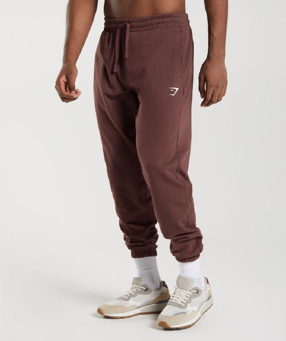 παντελονι jogger Gymshark Essential Oversized ανδρικα ροζ καφε | GR_S2970