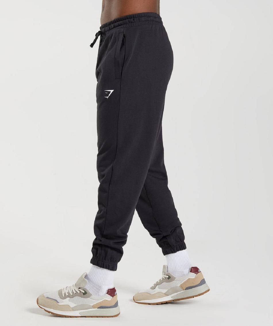 παντελονι jogger Gymshark Essential Oversized ανδρικα μαυρα | GR_EG7617