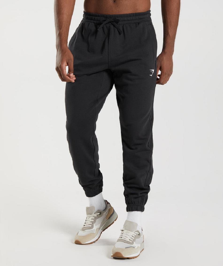 παντελονι jogger Gymshark Essential Oversized ανδρικα μαυρα | GR_EG7617