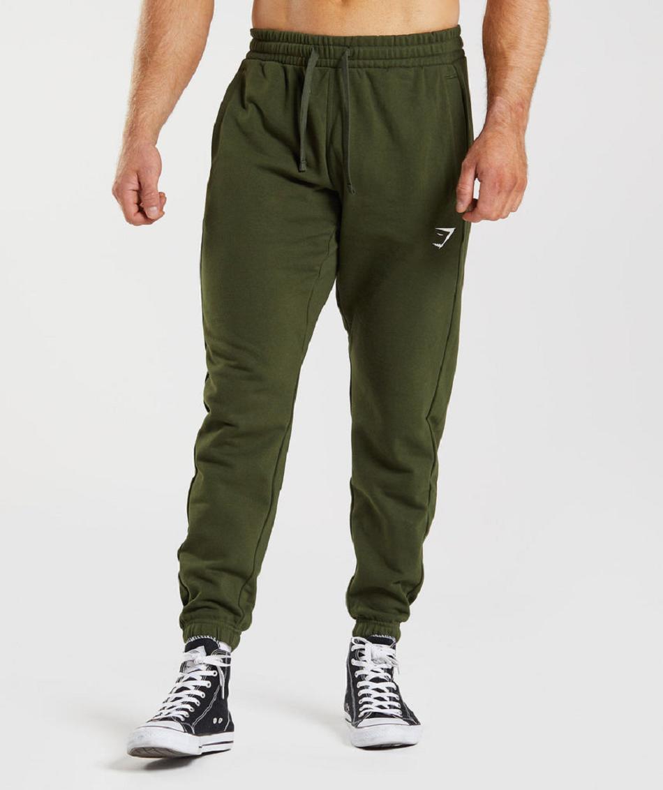 παντελονι jogger Gymshark Essential Oversized ανδρικα Ελιά | GR_EC7157