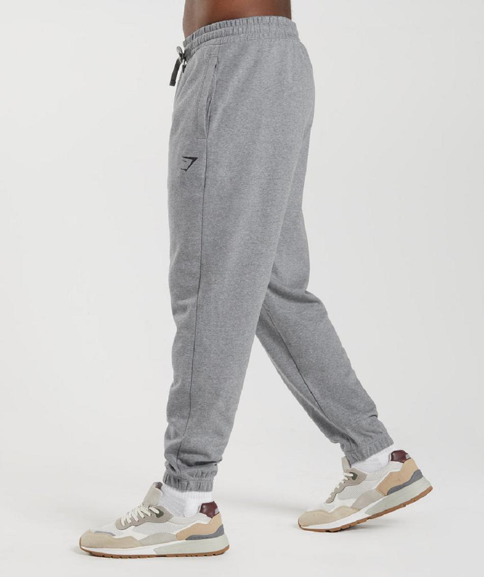 παντελονι jogger Gymshark Essential Oversized ανδρικα γκρι | GR_R9107