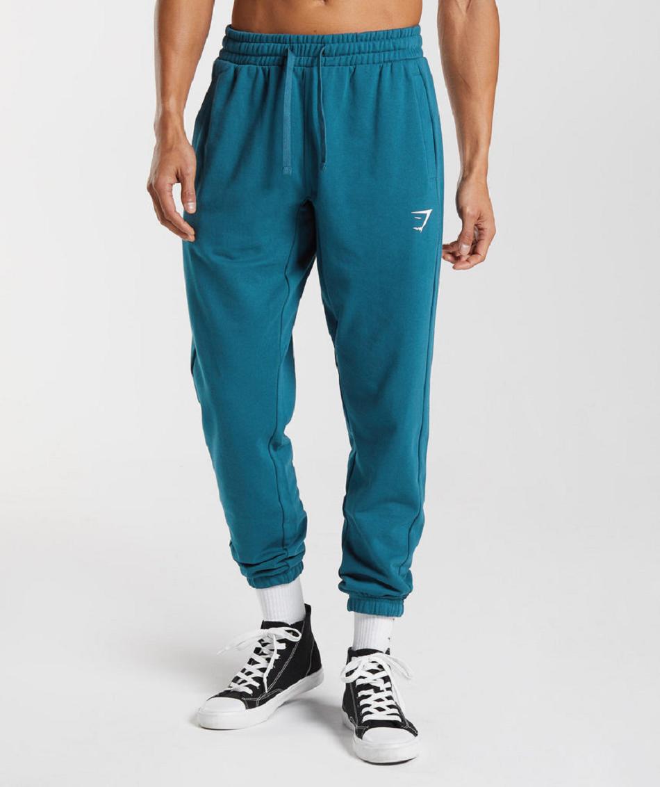 παντελονι jogger Gymshark Essential Oversized ανδρικα μπλε | GR_TG8927