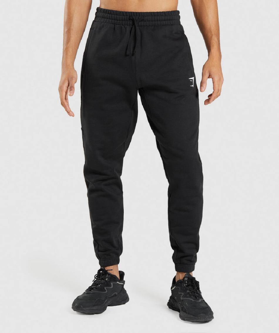παντελονι jogger Gymshark Essential ανδρικα μαυρα | GR_S8797
