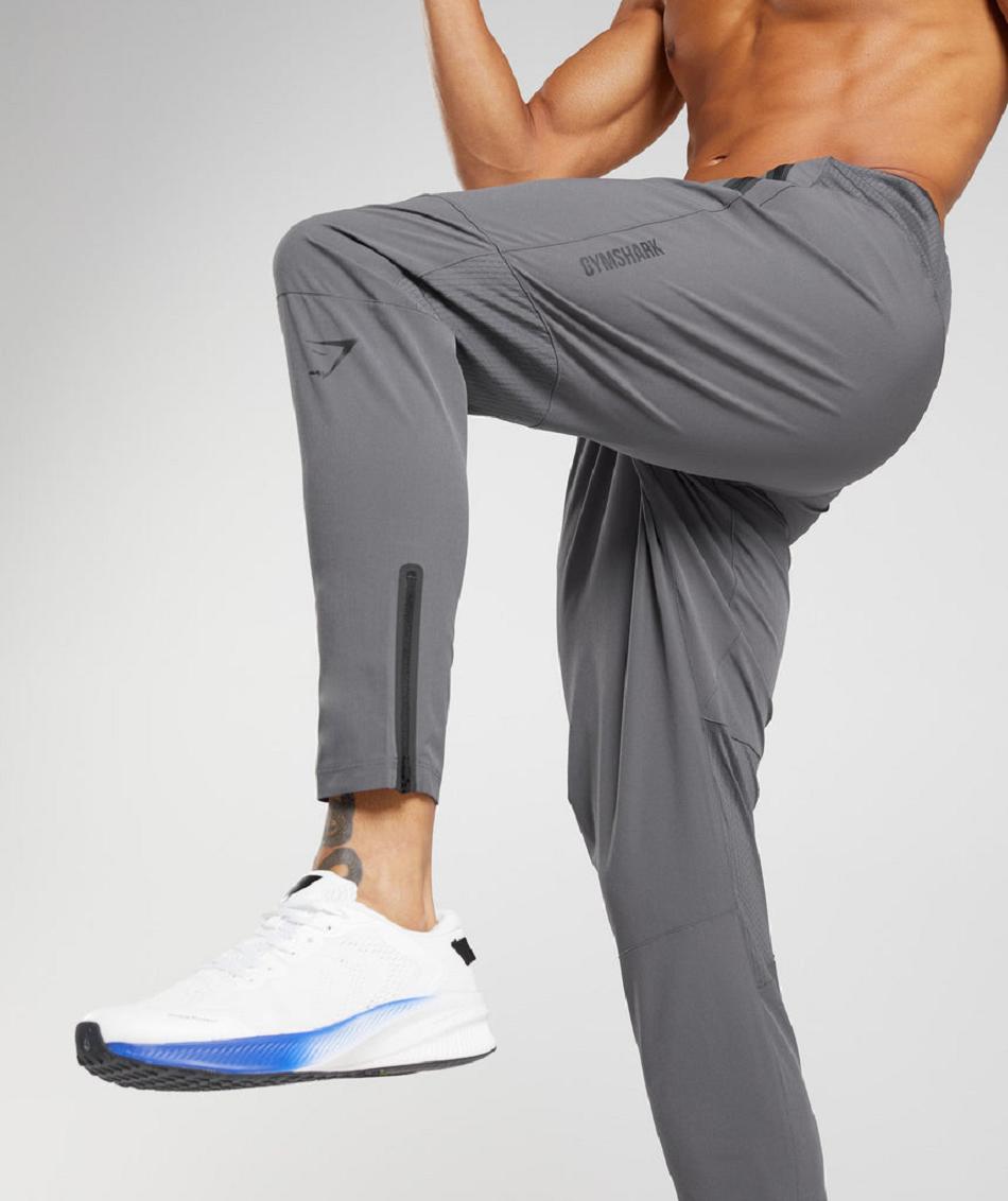 παντελονι jogger Gymshark Hybrid Woven ανδρικα γκρι | GR_QX6732
