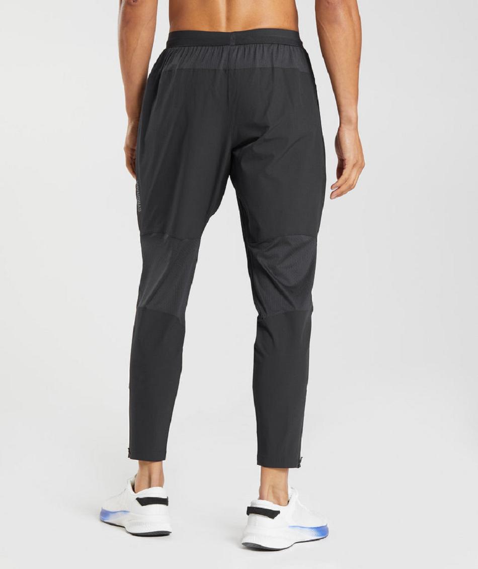 παντελονι jogger Gymshark Hybrid Woven ανδρικα μαυρα | GR_TH2310