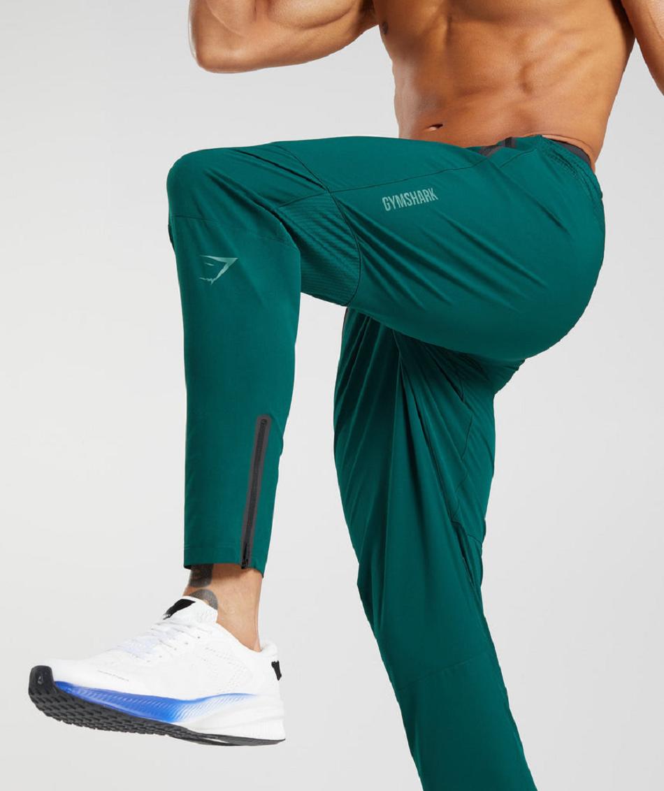 παντελονι jogger Gymshark Hybrid Woven ανδρικα πρασινο | GR_UV3386