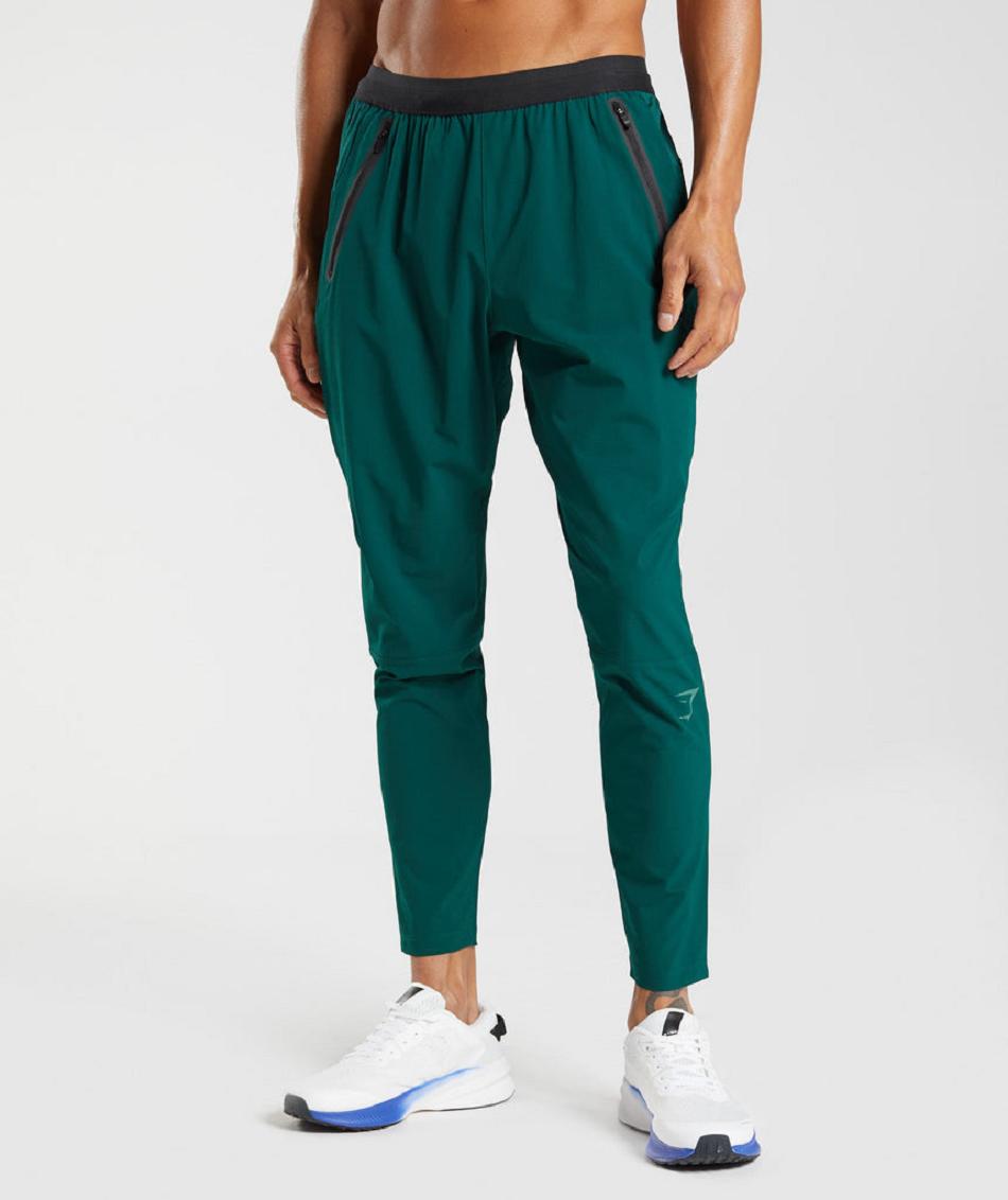παντελονι jogger Gymshark Hybrid Woven ανδρικα πρασινο | GR_UV3386