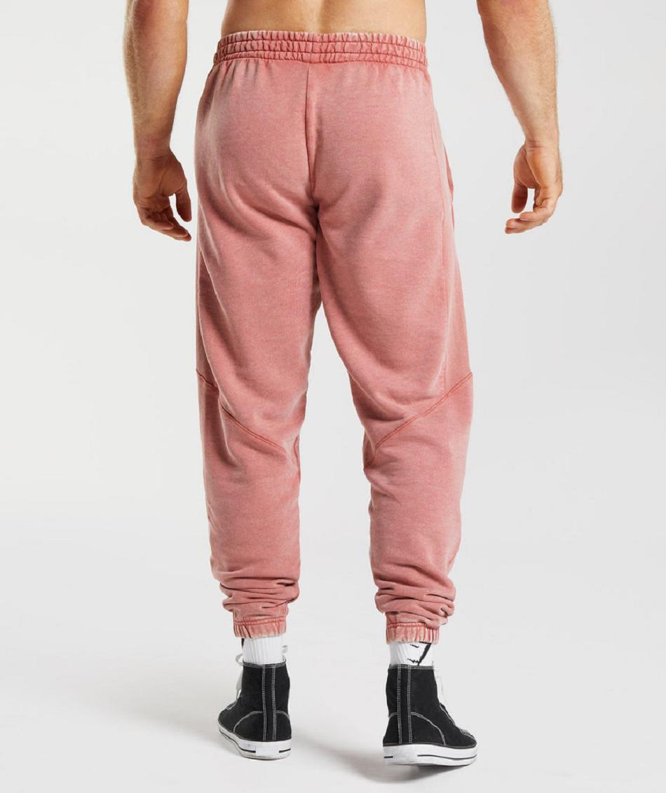 παντελονι jogger Gymshark Power Washed ανδρικα ροζ καφε | GR_AZ1519
