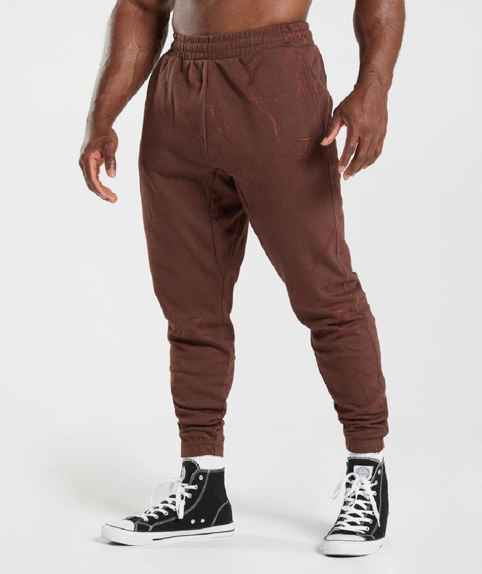 παντελονι jogger Gymshark Power ανδρικα ροζ καφε | GR_ZI3451