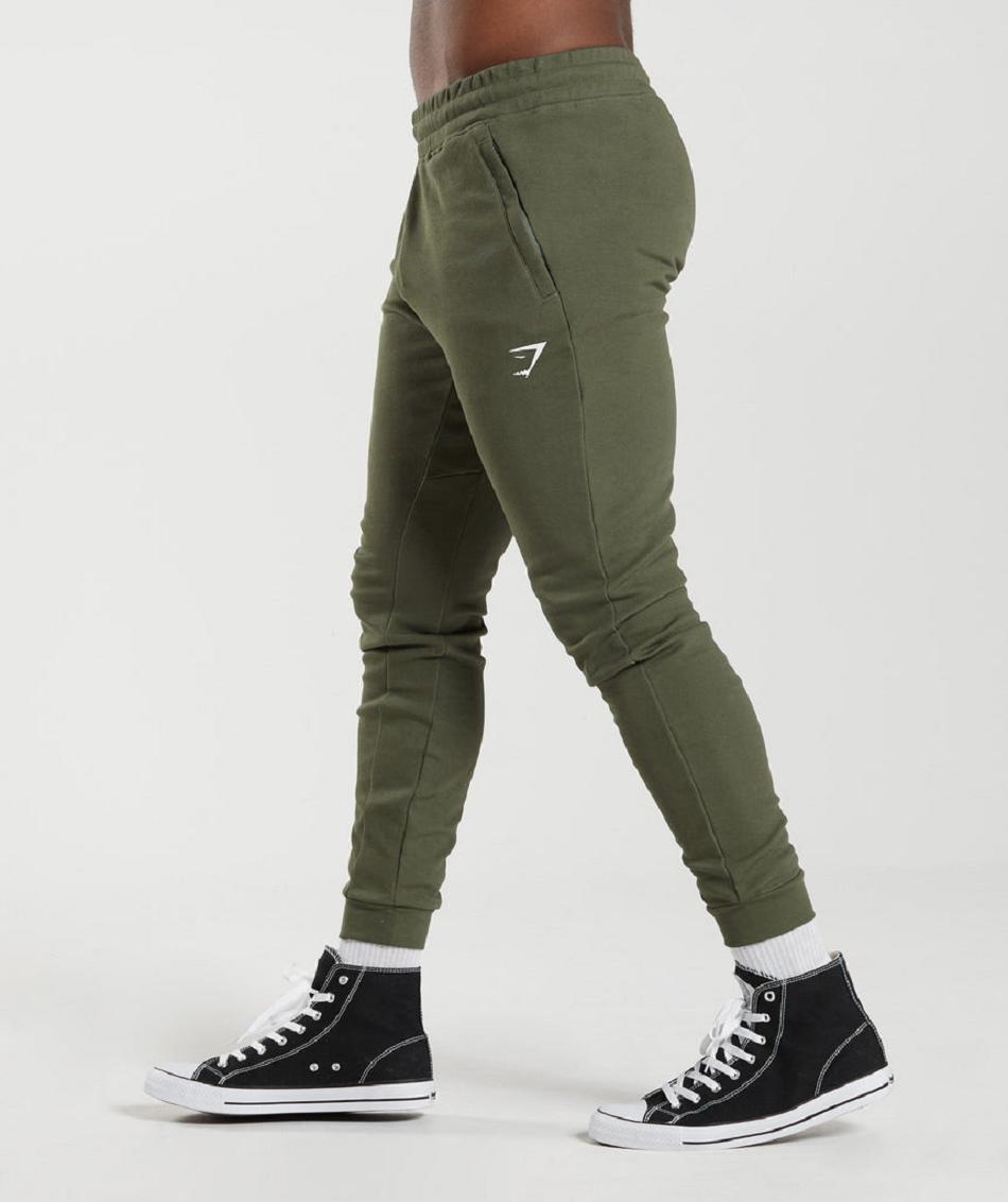 παντελονι jogger Gymshark React ανδρικα Ελιά | GR_BH3434