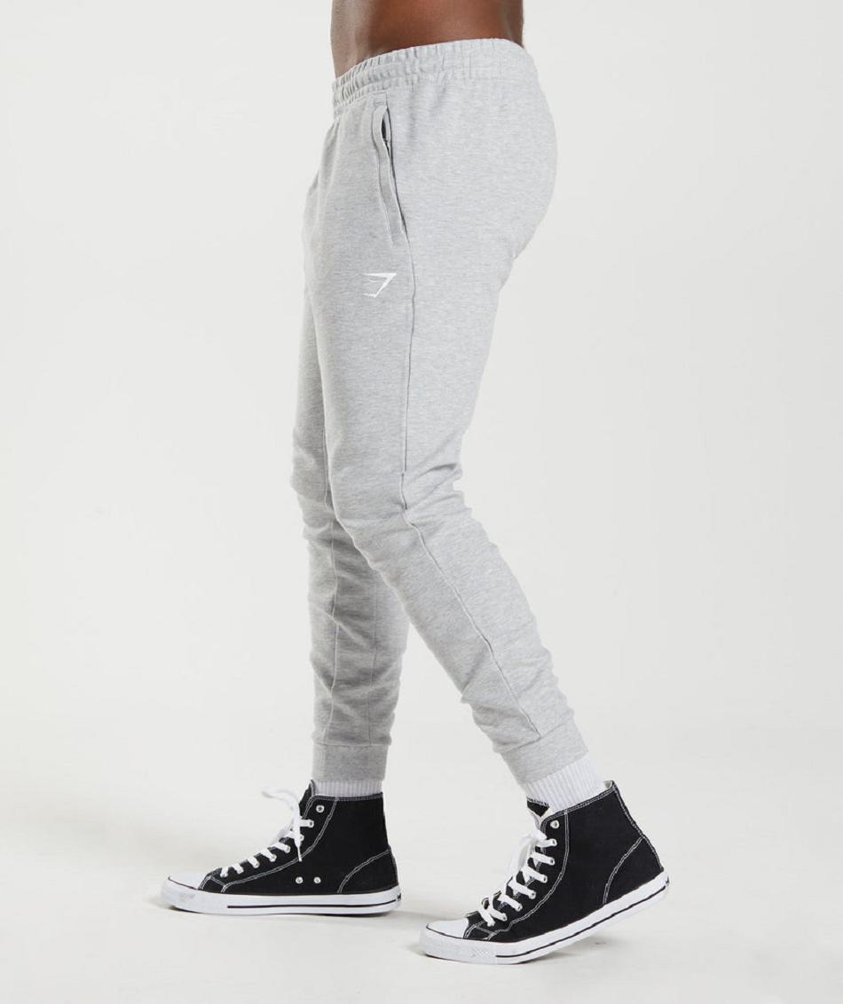 παντελονι jogger Gymshark React ανδρικα ανοιχτο γκρι | GR_CR5361