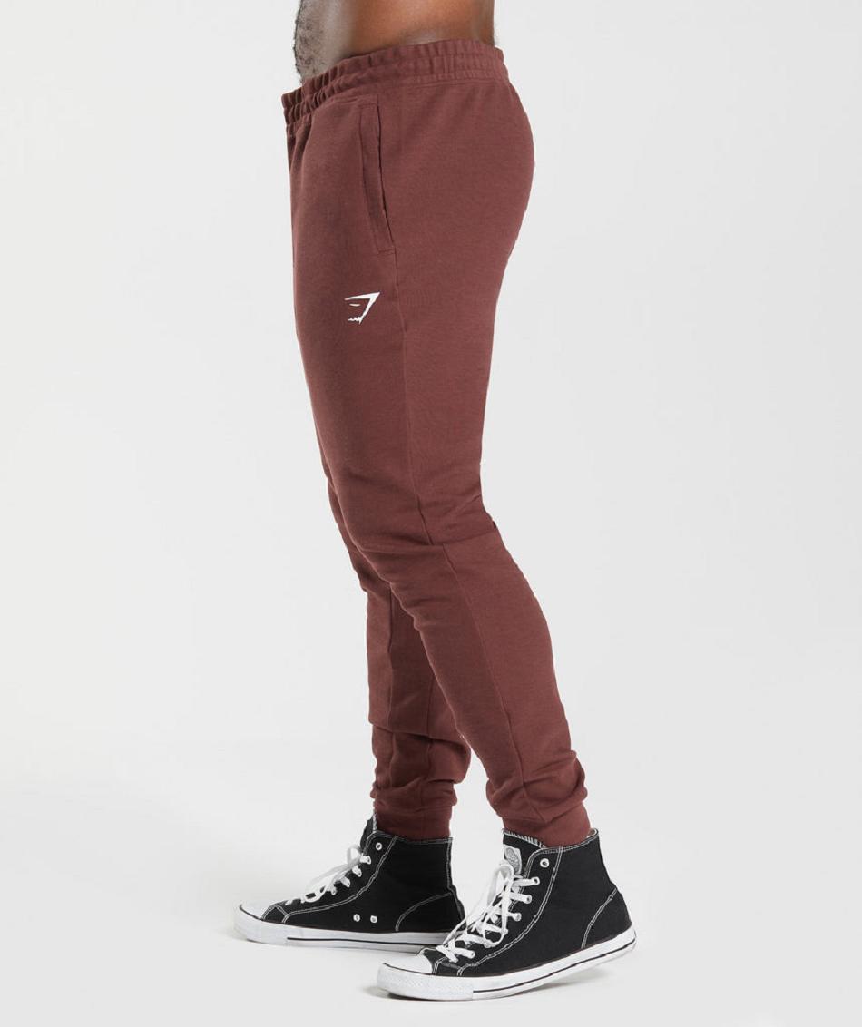 παντελονι jogger Gymshark React ανδρικα ροζ καφε | GR_MI9045