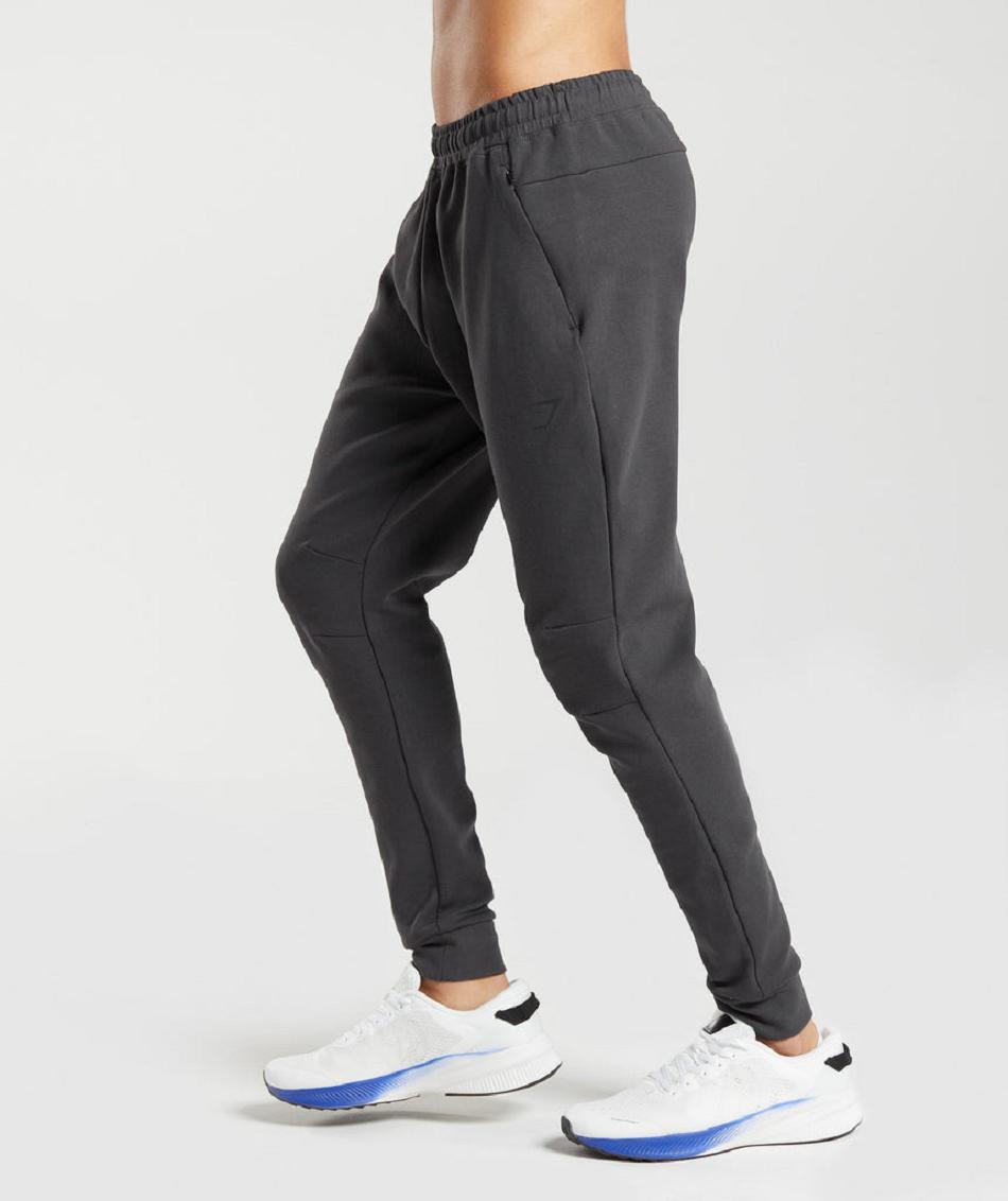 παντελονι jogger Gymshark Rest Day Knit ανδρικα μαυρα γκρι | GR_BH7257