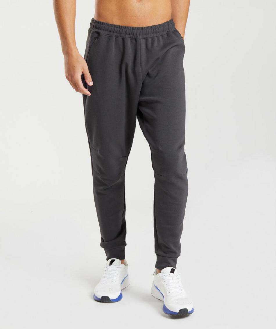 παντελονι jogger Gymshark Rest Day Knit ανδρικα μαυρα γκρι | GR_BH7257