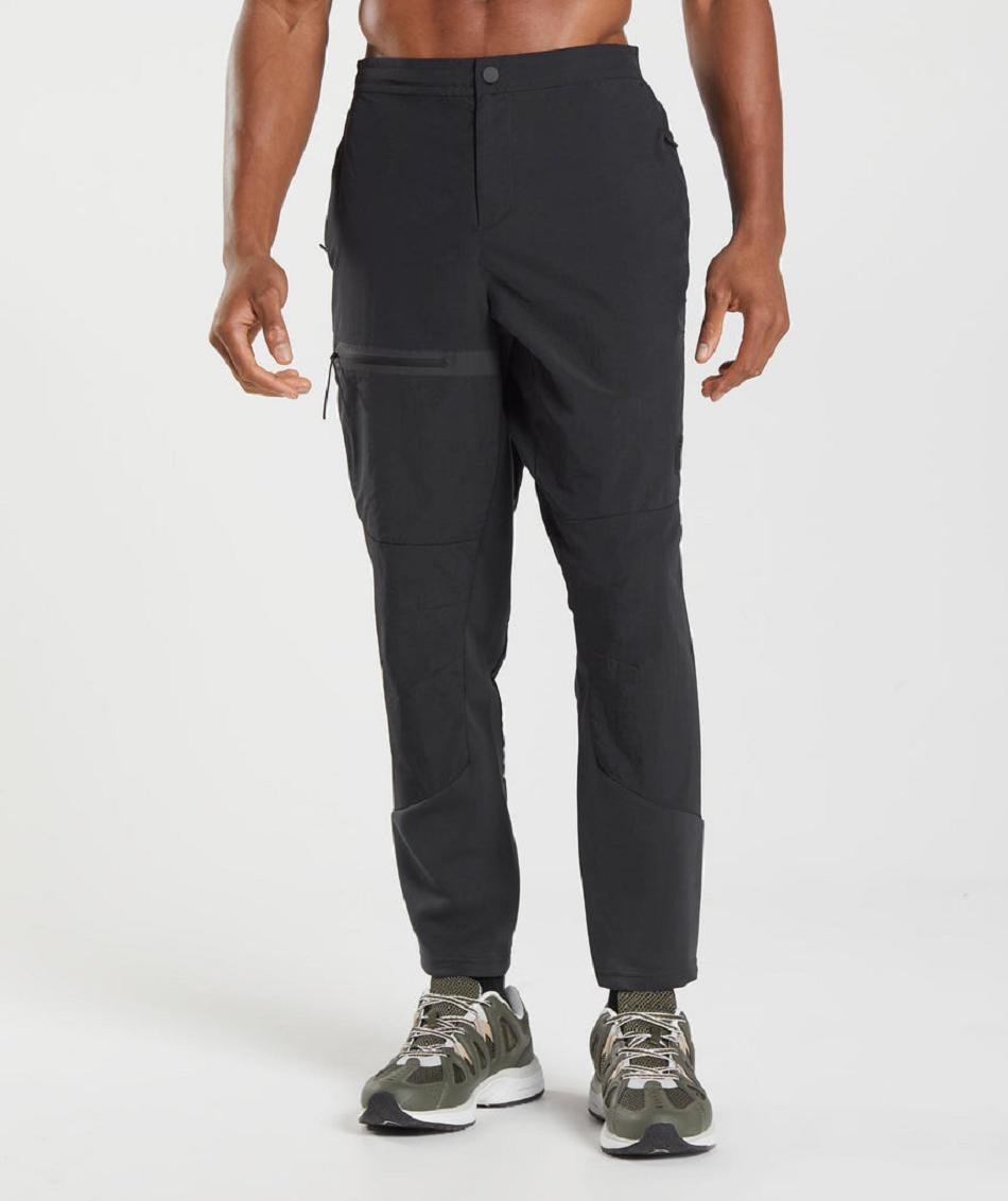 παντελονι jogger Gymshark Retake Woven ανδρικα μαυρα | GR_QX8670
