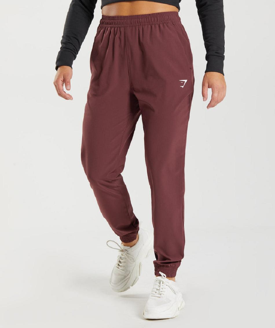 παντελονι jogger Gymshark Training Woven γυναικεια ροζ καφε | GR_ZI9144